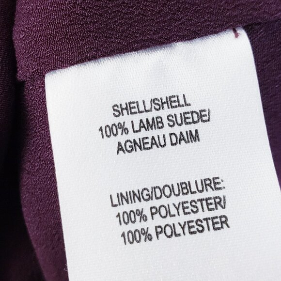 HALSTON Heritage Midi Dress Lamb Leather Suede Wine Burgundy Cami size 12 $1195 - Picture 8 of 11